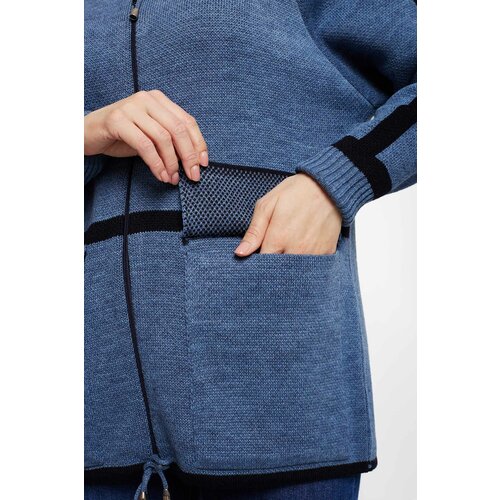 женский пиджак текстильная мануфактура, синий