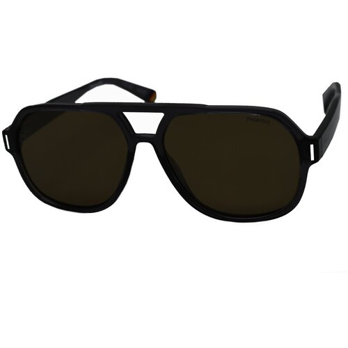 женские авиаторы солнцезащитные очки polaroid, черные