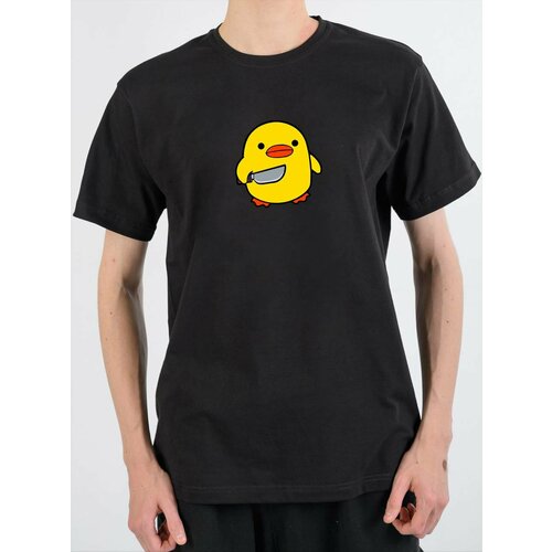 мужская футболка с принтом yoha print, черная
