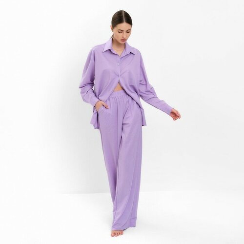 женские брюки minaku, фиолетовые