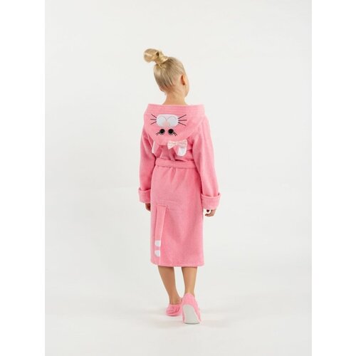 халат fluffy bunny для девочки, розовый
