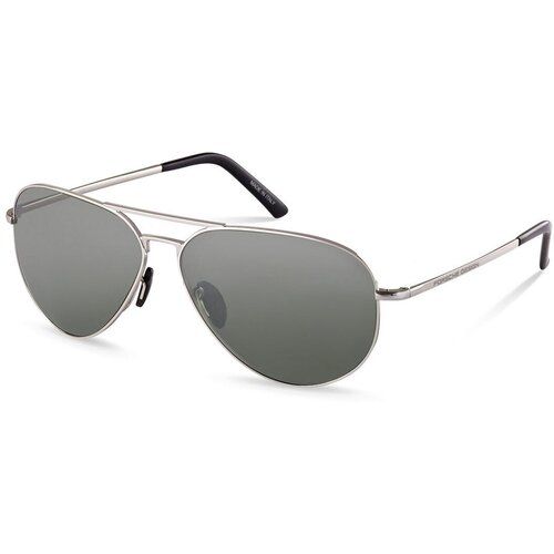 авиаторы солнцезащитные очки porsche, серебряные