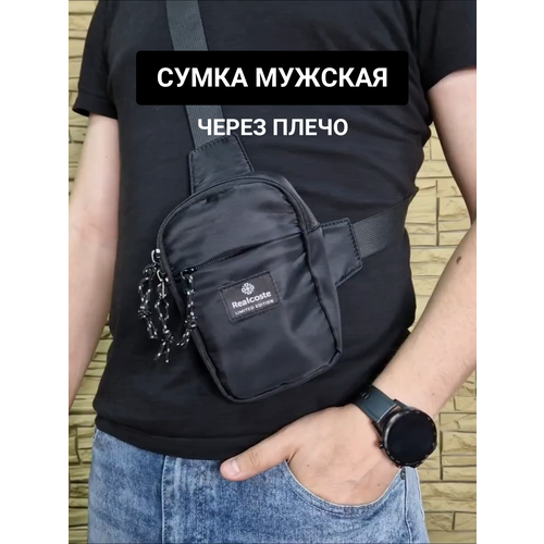 мужская сумка через плечо realcoste, черная