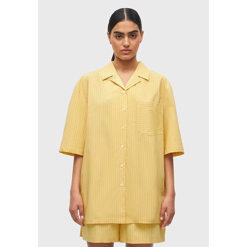 женская рубашка с коротким рукавом studio 29, желтая