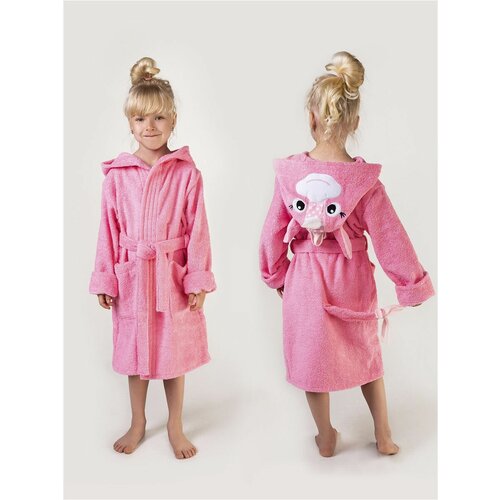 халат fluffy bunny для девочки, розовый