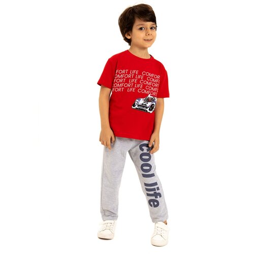 футболка с коротким рукавом карамелли для мальчика, красная