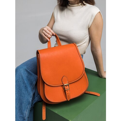 женский кожаные рюкзак студия эклектикарт, оранжевый