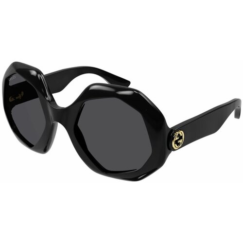 женские круглые солнцезащитные очки gucci, черные