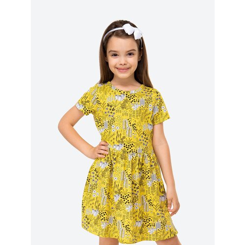 платье мини happyfox для девочки, желтое