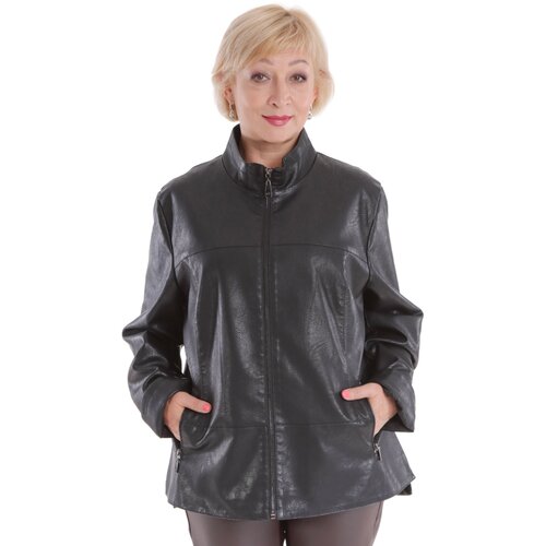 женская кожаные куртка angmifer, черная