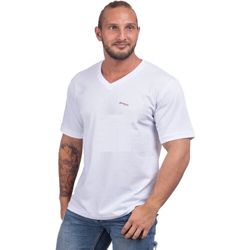 мужская футболка с v-образным вырезом glacier, белая