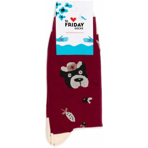 женские носки st. friday, бордовые