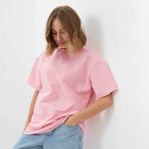 женская футболка с рисунком minaku, розовая