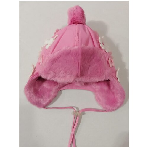 вязаные шапка нет бренда для девочки, розовая
