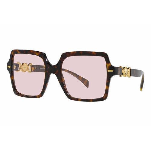 женские квадратные солнцезащитные очки versace, розовые