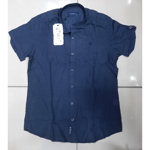 мужская рубашка с коротким рукавом mcl, синяя