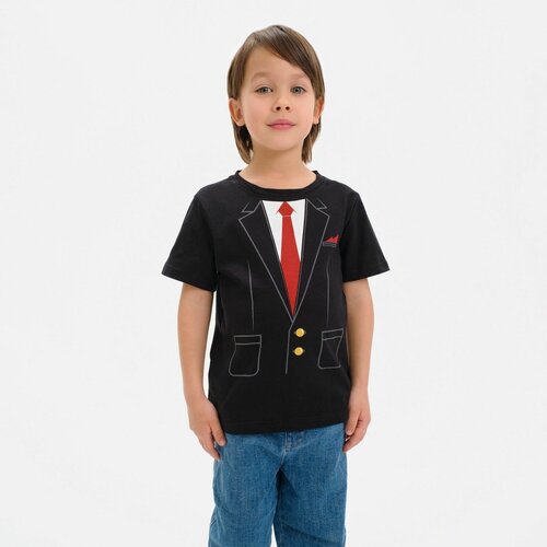 футболка kaftan для мальчика, черная