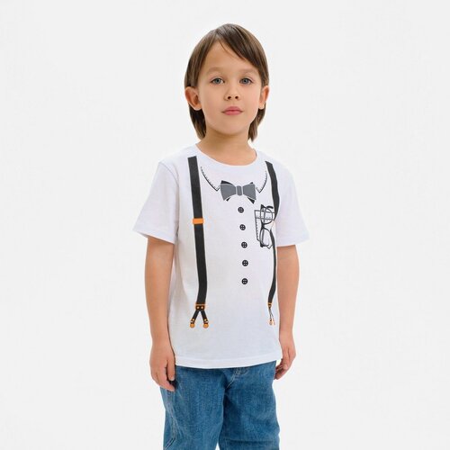 футболка kaftan для мальчика, белая
