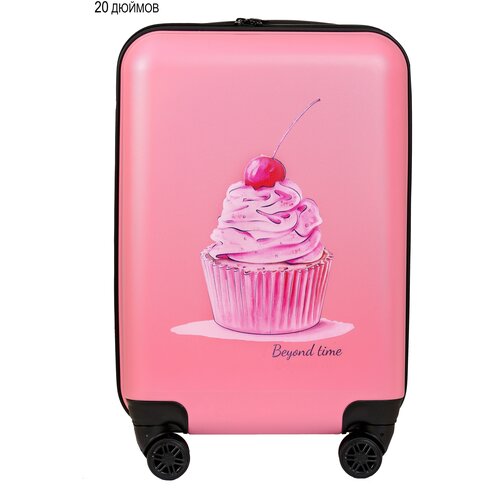 женский чемодан beyond time, розовый