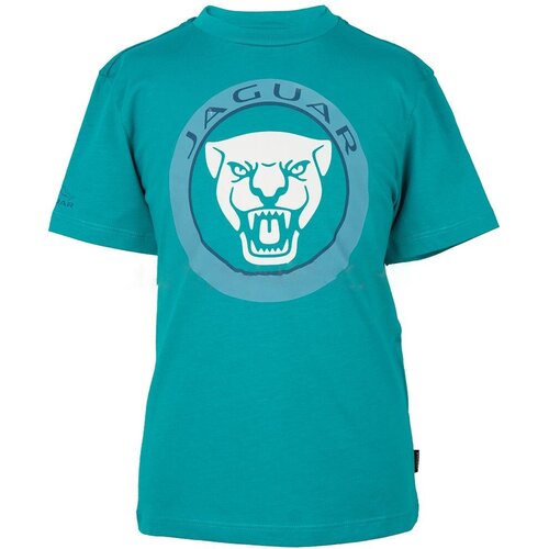 футболка jaguar для девочки, бирюзовая