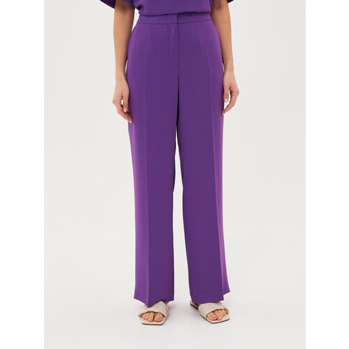 женские брюки с высокой посадкой gerry weber, фиолетовые
