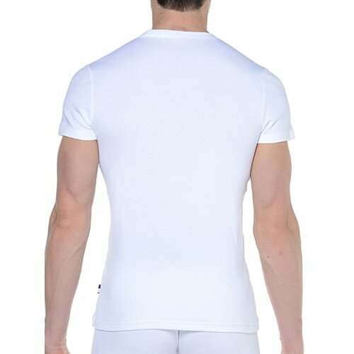 мужская футболка с v-образным вырезом hom, белая