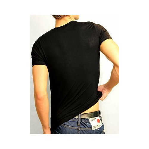 мужская футболка с v-образным вырезом doreanse, черная
