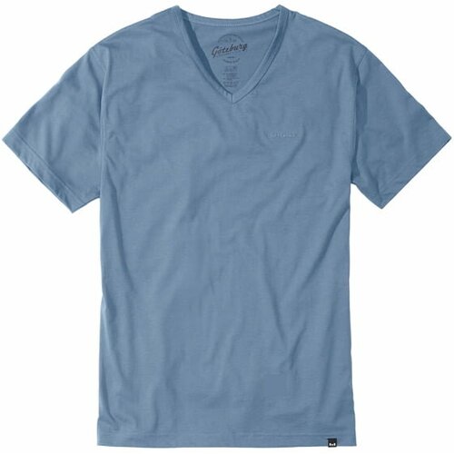 мужская футболка с v-образным вырезом gotzburg, голубая