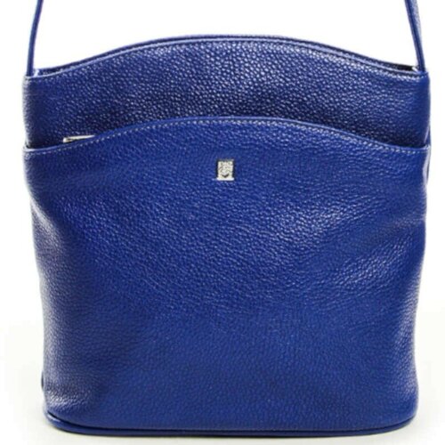 женская кожаные сумка шарпей, синяя