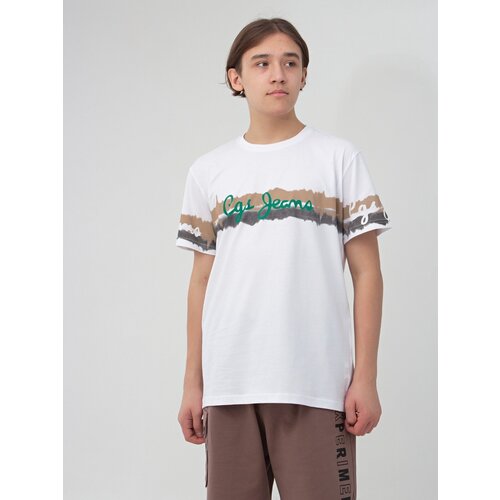 футболка с коротким рукавом cegisa для мальчика, белая