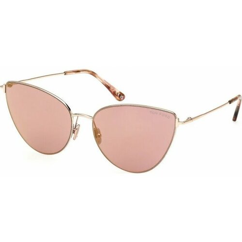 женские солнцезащитные очки кошачьи глаза tom ford, золотые