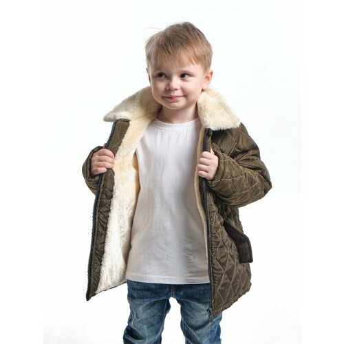куртка стеганные mini maxi для мальчика, хаки