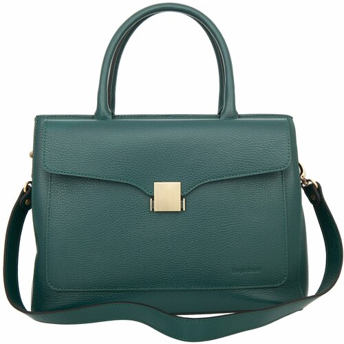 женская кожаные сумка sergio belotti, зеленая