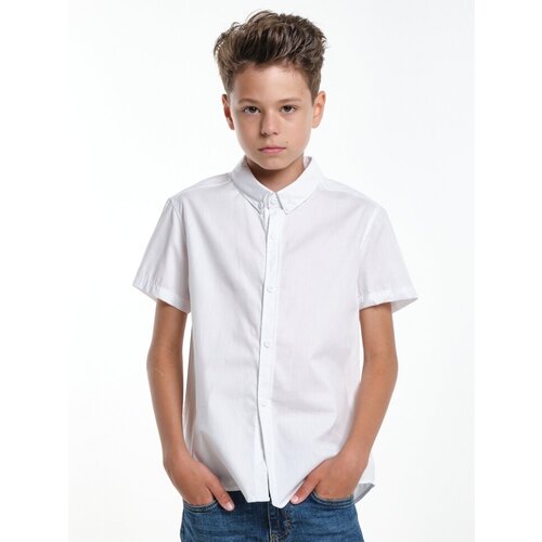 рубашка mini maxi для мальчика, белая