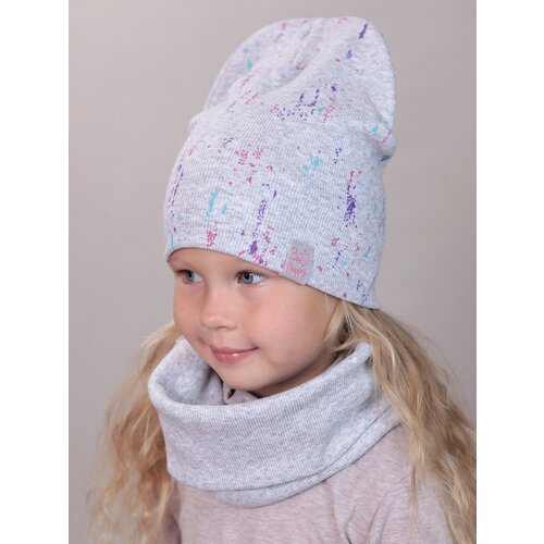 шапка-бини поляярик для девочки, фиолетовая