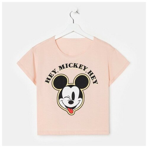 укороченные футболка без бренда для девочки, розовая