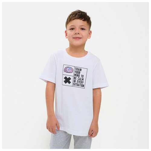 футболка kaftan для мальчика, белая