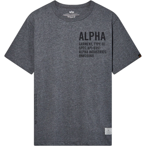 мужская футболка alpha industries, серая