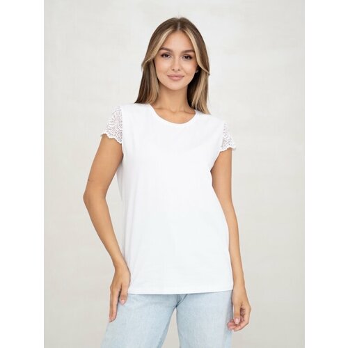 женская футболка с v-образным вырезом onne, белая