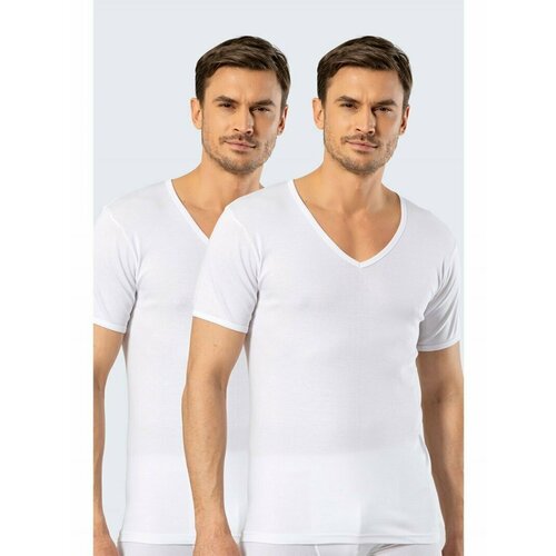 мужская футболка с v-образным вырезом cacharel, белая