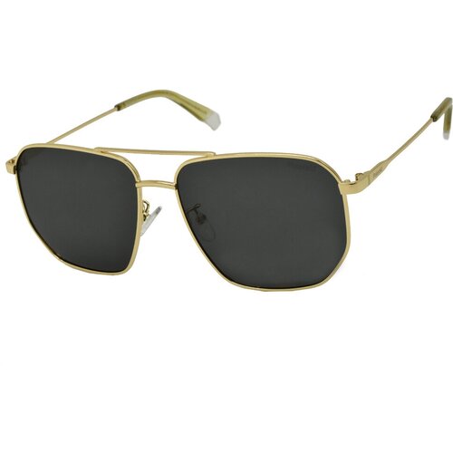 мужские авиаторы солнцезащитные очки polaroid, золотые