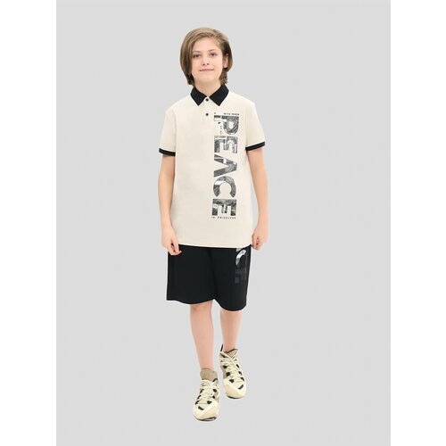 спортивные футболка vitacci для мальчика, бежевая