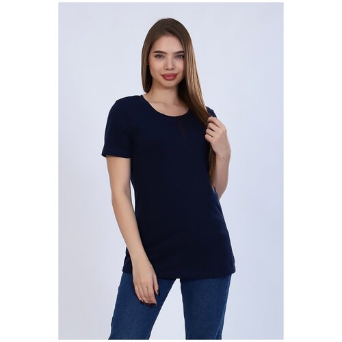 женская футболка с круглым вырезом натали, синяя