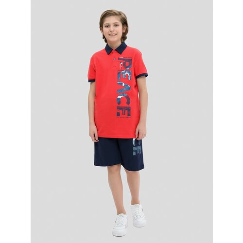 спортивные футболка vitacci для мальчика, красная