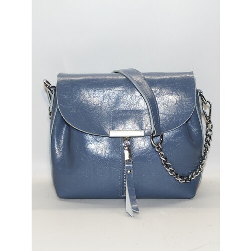 женская кожаные сумка bagstory, голубая