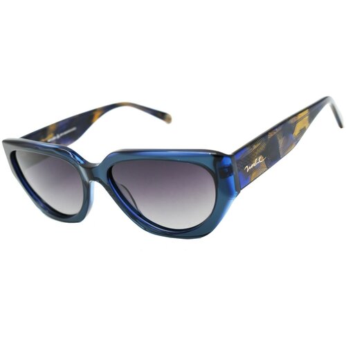 женские солнцезащитные очки кошачьи глаза neolook, голубые
