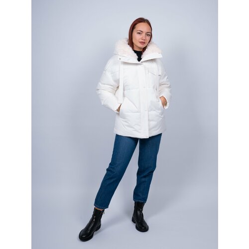 женская куртка с капюшоном 365 clothes, белая