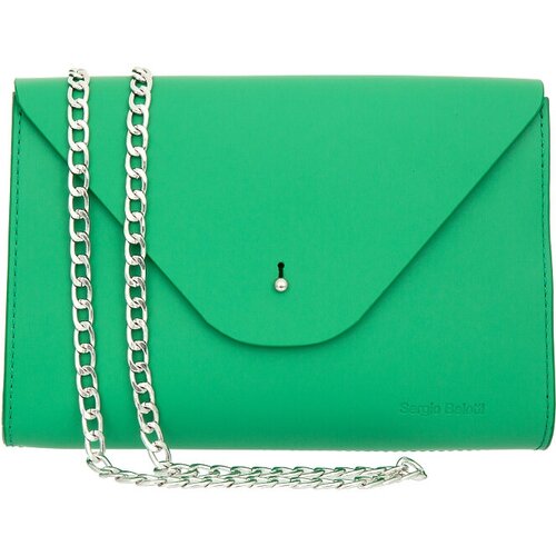 женская кожаные сумка sergio belotti, зеленая