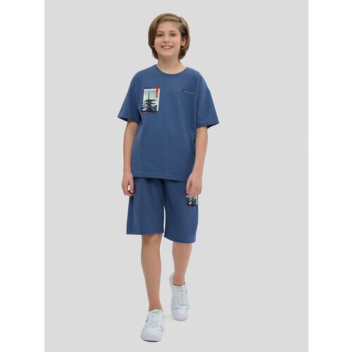 спортивные футболка vitacci для мальчика, голубая