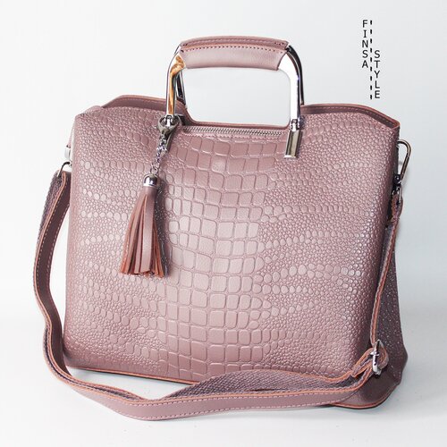 женская сумка-шоперы finsa, розовая